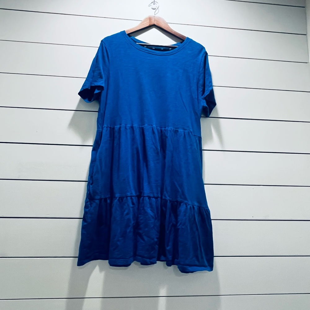 GAP Blue Tiered Mini Dress